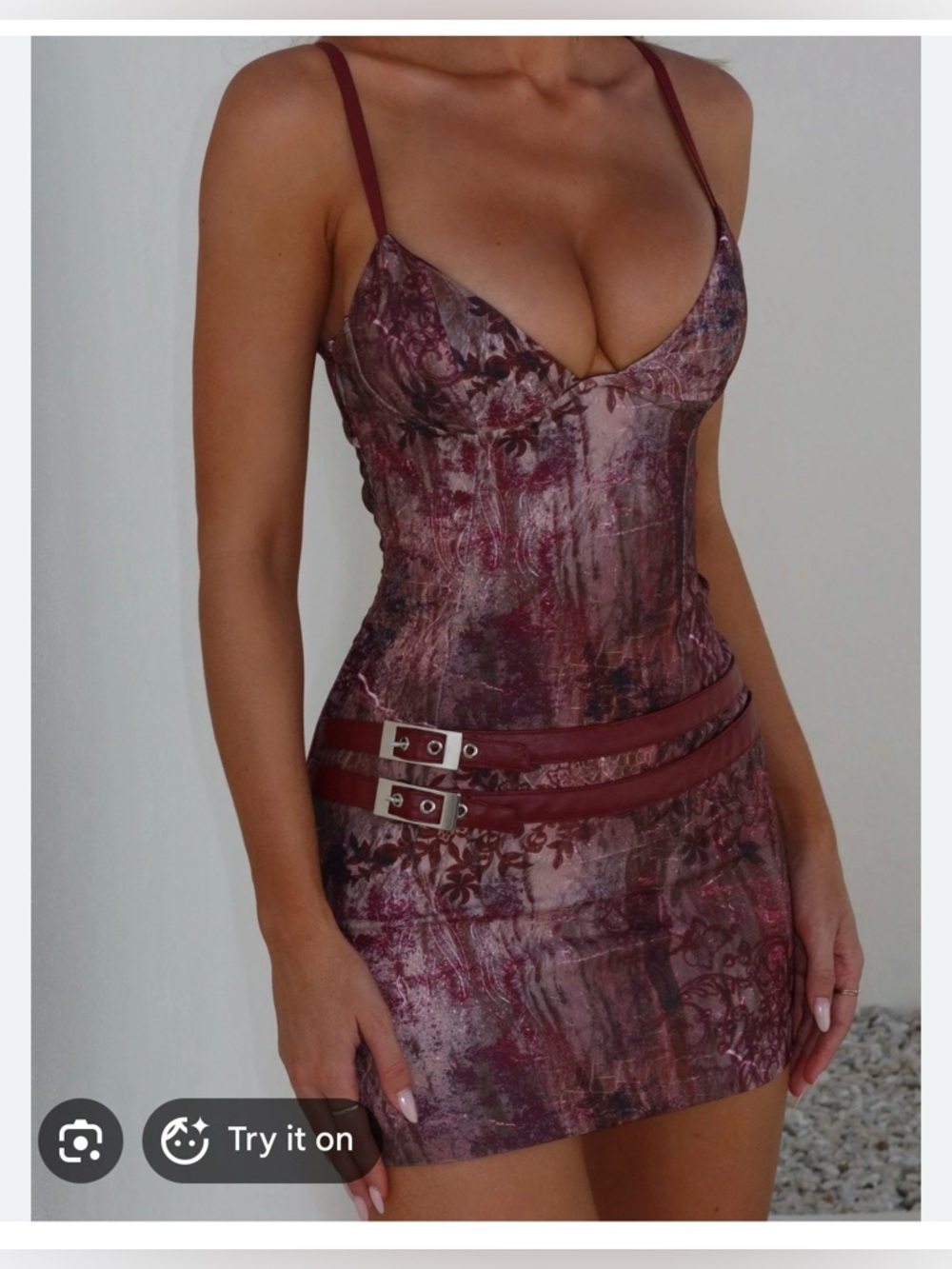 NWT - Burgundy Outcast Keilani Mini Dress